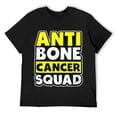 thumbnail image 1 of Mens Anti Bone Cancer Squad Design Bone Cancer T-Shirt Black, 1 of 5