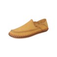 thumbnail image 1 of Mens Anti Slip Driving Shoes Leather Loafers Casual Fashion Leather Shoes Comfortable Soft Walking Shoes Yellow 6.5 US, 1 of 7
