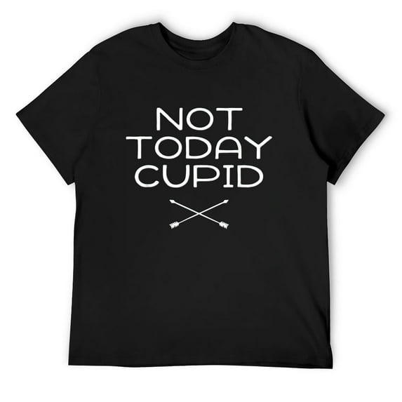Mens Anti Valentine'S Day Not Today Cupid Anti Love Funny T-Shirt Black 3X-Large