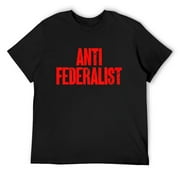 Mens Antifederalist Anti-Federalist Against The Constitution 1787 T-Shirt Black Small