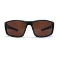 thumbnail image 1 of Mens Antiglare Driving Lens Wrap Around Sport Rectangular Plastic Sunglasses Carbon Fiber Brown, 1 of 4