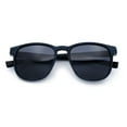 thumbnail image 1 of Mens Antiglare Polarized Round Horn Rim Keyhole Woodgrain Plastic Sunglasses Blue Wood - Black, 1 of 1