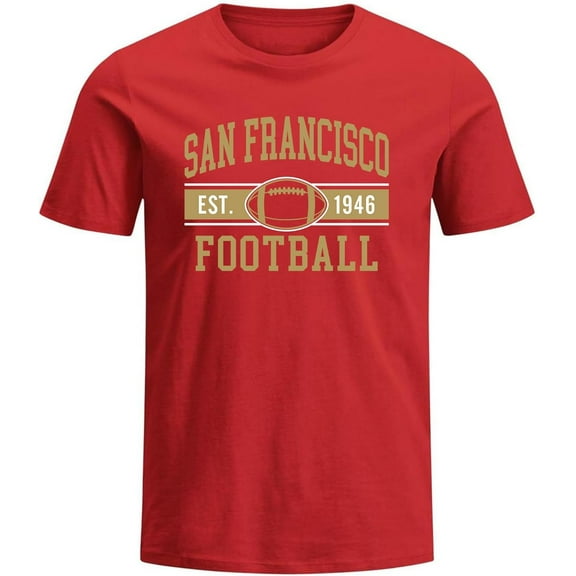 Mens Apparel Gifts Shirt for Men Short Sleeve T Shirts Adult Sports Fan Football Shirts