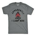 thumbnail image 1 of Mens Apparently I Camp Now T Shirt Funny Outdoors Woods Tent Camping Joke Tee for Guys Graphic Tees, 1 of 9