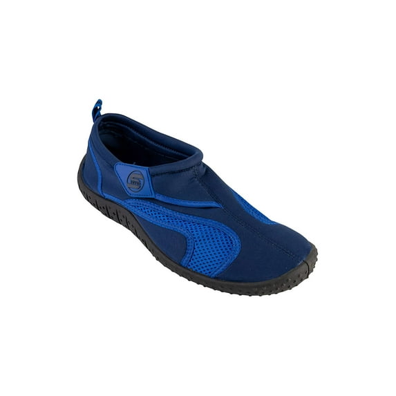 Mens Aqua Sock Wave Water Shoes - Waterproof Slip-Ons for Pool, Beach and Sports, Navy/Royal, Size: 8M, S7