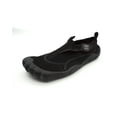 thumbnail image 1 of Mens Aqua Sock Wave Water Shoes with Toes- Waterproof Slip-Ons for Pool, Beach and Sports, All Black, Size: 8M, S7, 1 of 3