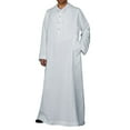 thumbnail image 1 of Mens Arabia Casual Long Sleeve Pocket Loose Robe Shirt Robe, 1 of 8