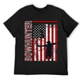 thumbnail image 1 of Mens Archery Bowhunter Patriotic American Flag Gift Idea T Shirt Black, 1 of 5