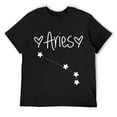 thumbnail image 1 of Mens Aries Zodiac Sign Horoscope Astrology March April Birthday T-Shirt Black, 1 of 5