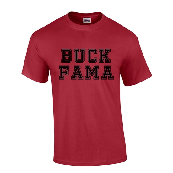 Mens Arkansas Tshirt Buck Fama Team Color Cardinal and Black Short Sleeve T-shirt Graphic Tee-Cardinal-xl