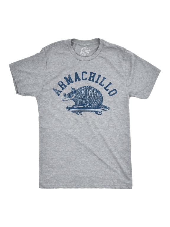 Mens Armachillo T Shirt Funny Cool Chilling Armadillo Joke Tee for Guys Graphic Tees