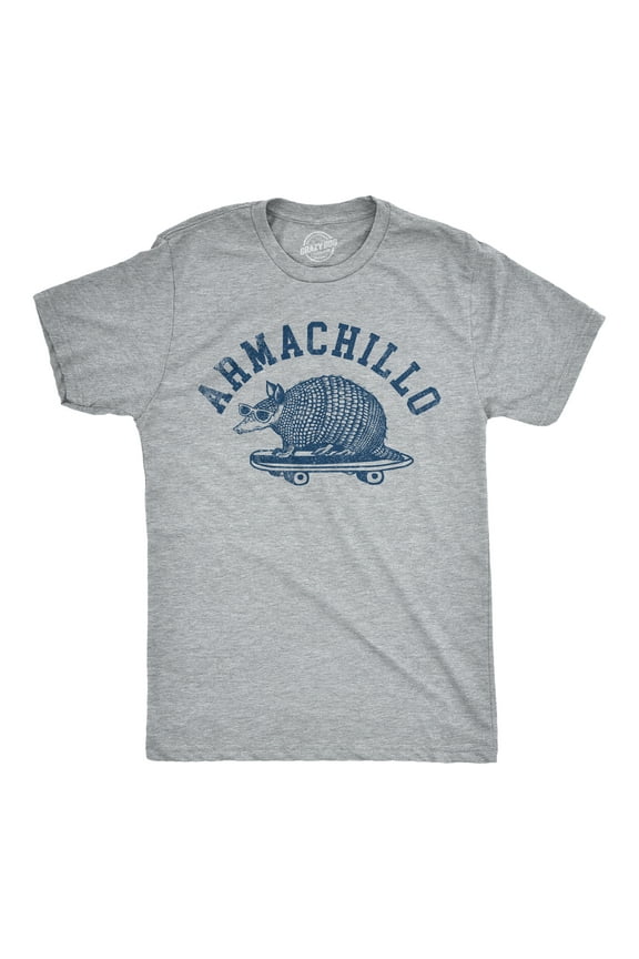 Mens Armachillo T Shirt Funny Cool Chilling Armadillo Joke Tee for Guys Graphic Tees