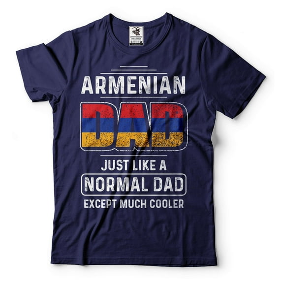 Mens Armenian T-shirt Armenian Dad Shirt Father Gifts Funny Armenian Shirts Father's Day Gift tee (Large Navy Blue)