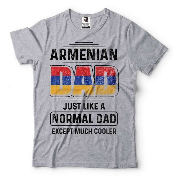 Mens Armenian T-shirt Armenian Dad Shirt Father Gifts Funny Armenian Shirts Father's Day Gift tee (X-Large Grey)