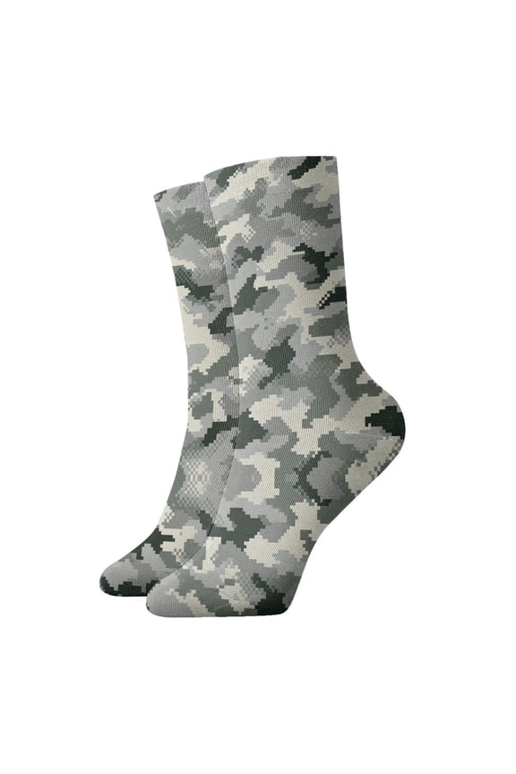 Mens Army Digital Camouflage Novelty Ankle Socks Womens Comfort Casual Quarter Socks