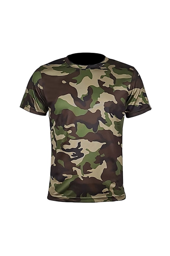 Mens Army Military Training Outdoor Camp Running Short Sleeve Tee T-Shirt