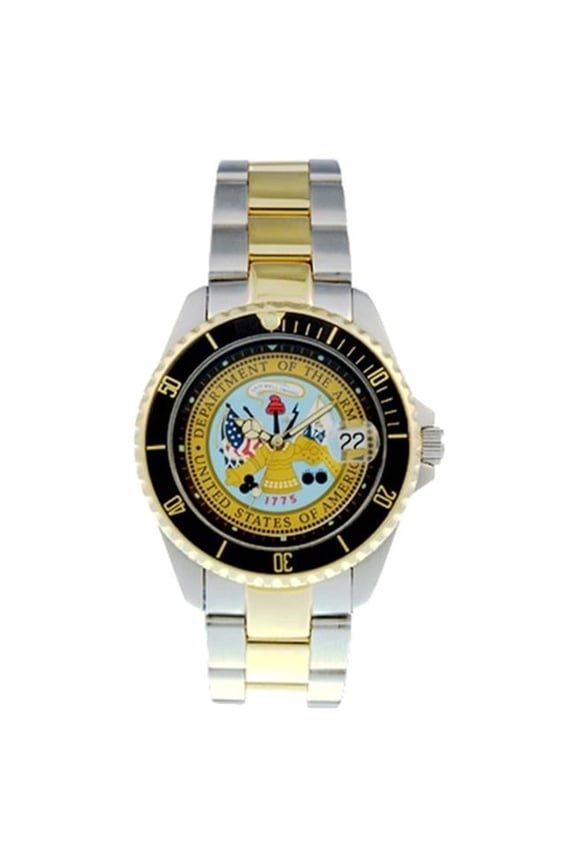 Mens Army Military Watches Two Tone