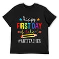 thumbnail image 1 of Mens Art Teacher Squad Happy 1st Day Of School Back to School T-Shirt Black, 1 of 5