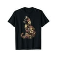 thumbnail image 1 of Mens Artistic Floral Cat Silhouette With Intricate Flower Details Graphic Tees Print T - shirts Short Sleeve Casual Tops Shirts, 1 of 5