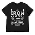 thumbnail image 1 of Mens As Iron Sharpens Iron - Bible Verses & Scripture T-Shirt Black 4X-Large, 1 of 5
