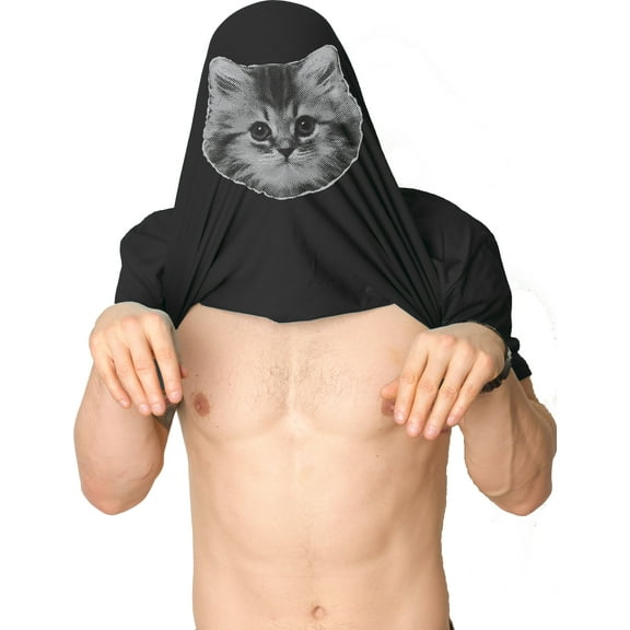 Mens Ask Me About My Kitty Funny Kitten Crazy Cat Lover Flip Up T shirt Graphic Tees