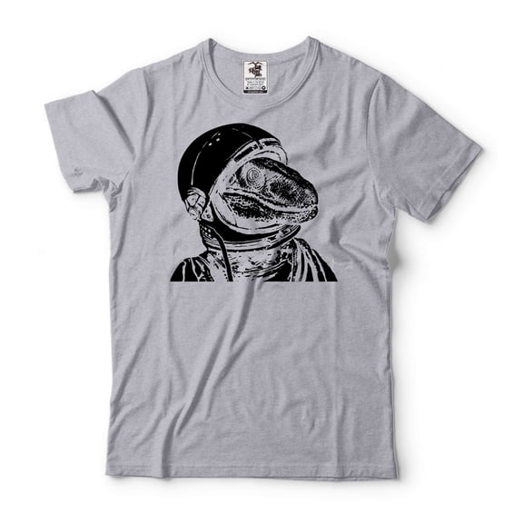 Mens Astronaut Shirt Dinosaur T Rex Shirt Funny Animal Shirts Astronaut Funny Gifts Astronaut Tee (Small Grey)