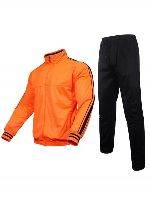 Mens Athletic 2 Piece Tracksuit Sets Casual Jogging Suits Full Zip
