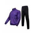 thumbnail image 1 of Mens Athletic 2 Piece Tracksuit Sets Casual Jogging Suits Full Zip Sports Set Stand-up collar Sweatsuit fo Men Purple 3XL, 1 of 5