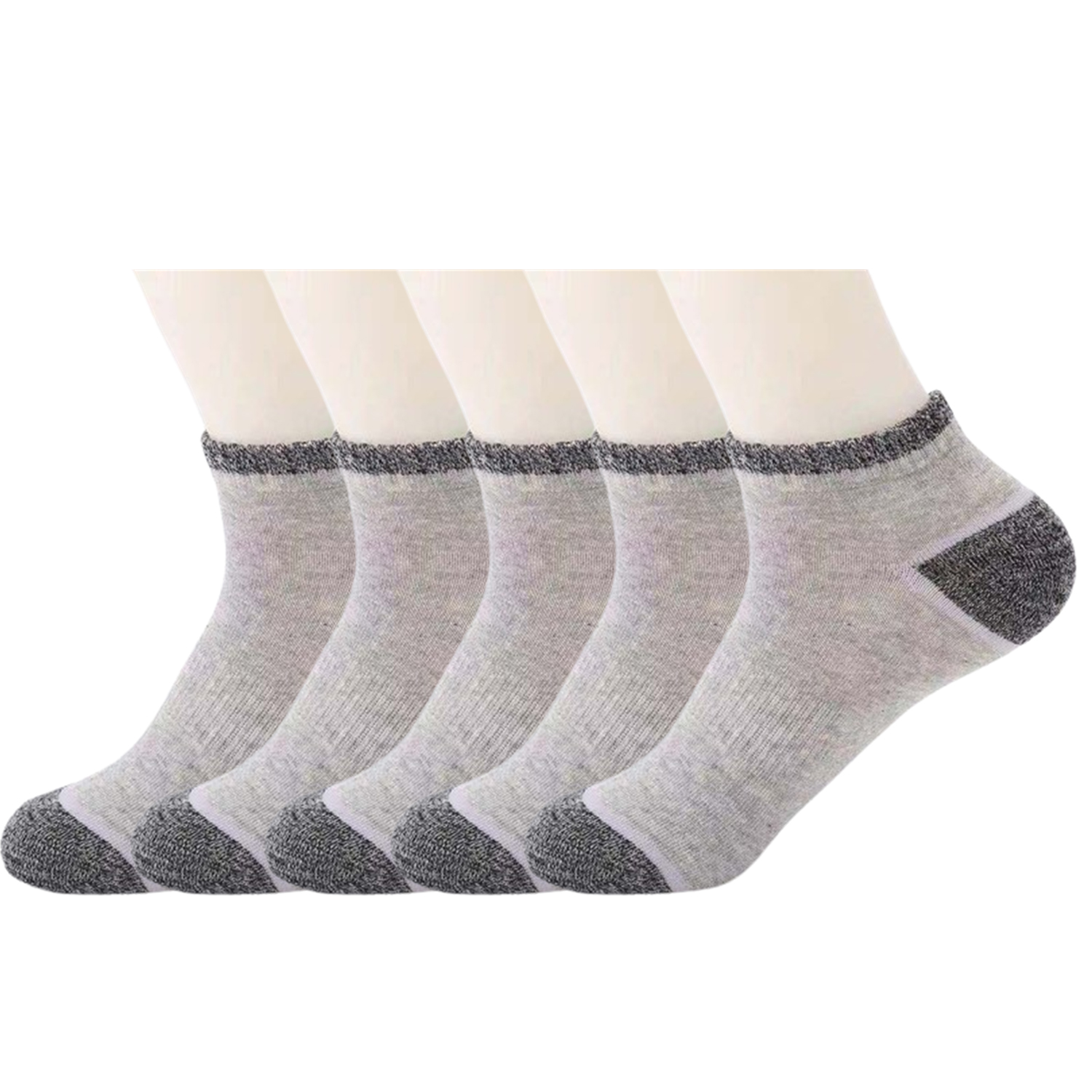 Mens Athletic Ankle Socks Running Low Cut 5 Pairs Cotton Cushioned ...