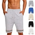 thumbnail image 1 of Mens Athletic Gym Training Shorts Knee Length,Workout Quick Dry Basketball Shorts with Pockets for Running Casual Activewear Big and Tall Size S-3XL White, 1 of 6