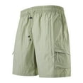 thumbnail image 1 of Mens Athletic Gym Workout Shorts Quick Dry Moisture-Wicking Drawstring Elastic Waist Short Sweatpants Fathers Day Gift, 1 of 8