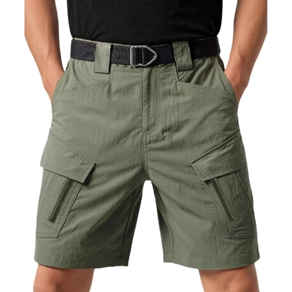 Mens Athletic Gym Workout Shorts Summer Outdoor Training Work Shorts with Multiple Pockets