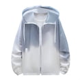 thumbnail image 1 of Mens Athletic Hoodie Jacket Lightweight Full Zip Thin Sun UV Protection Jackets Gradient Summer Overwear, 1 of 6