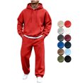 thumbnail image 1 of Mens Athletic Outfit Sets Zeliretfy Men's Hoodies Tracksuit Sweatsuit Sweatshirt and Sweatpant for Men 2 Piece Sets, Pullover Shirts and Pants Sportswear Set, 1 of 7