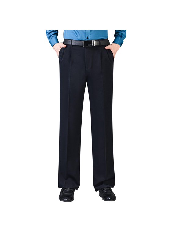 Mens Athletic Pants Ofreoo Men Pocket Zipper Suit Ppants Straight Tube Business Affairs Solid Color Trousers Cargo Pants for Men Deal of the Week