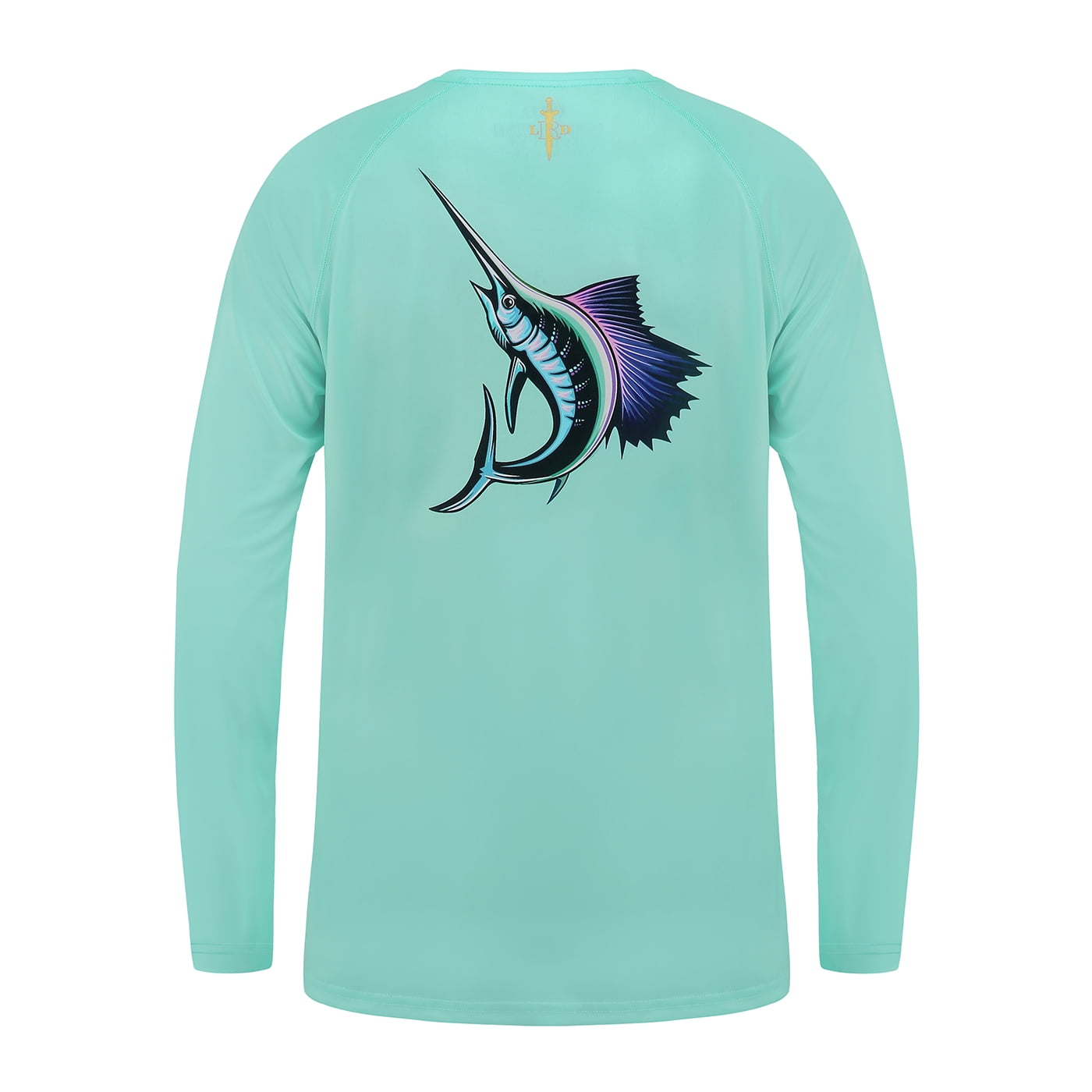 Coastal Green Men's Long Sleeve Quickdry Fishing Shirt - Tuna Large
