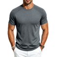 thumbnail image 1 of Mens Athletic Quick Dry T Shirt Short Sleeve Breathable Gym Workout Tee Top for Exercise Training Running Sports Active Wear Dark Gray XL, 1 of 7