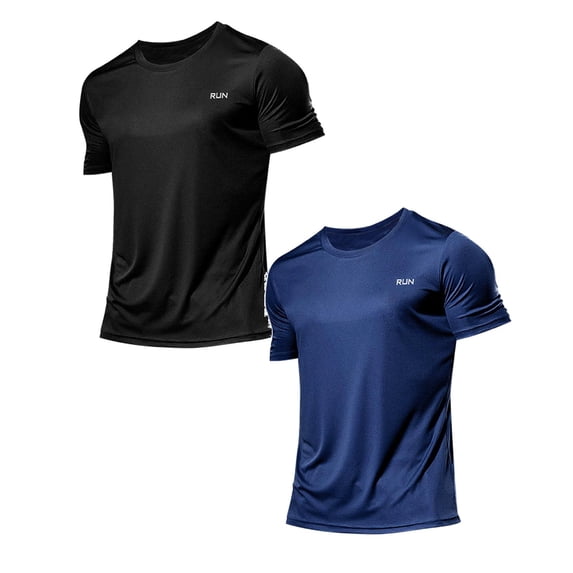 Mens Athletic Running Shirts Short Sleeve Workout T-Shirts Quick Drying Lightweight Running Tee Gym Sports Shirts