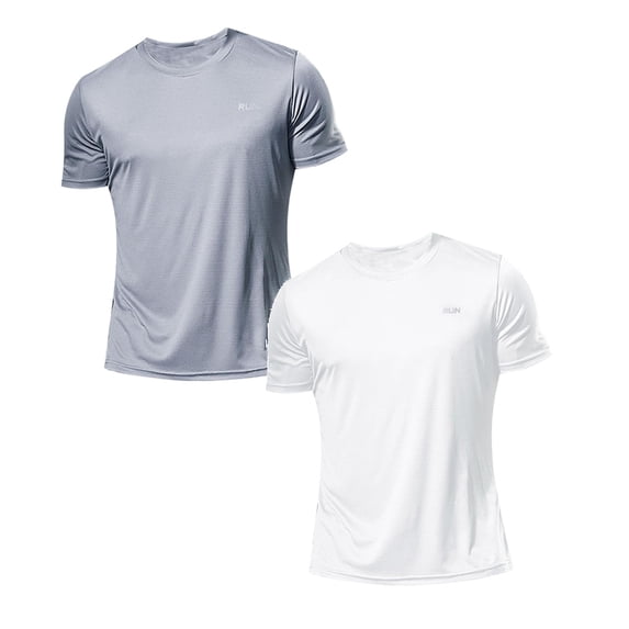 Mens Athletic Running Shirts Short Sleeve Workout T-Shirts Quick Drying Lightweight Running Tee Gym Sports Shirts