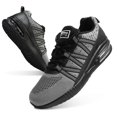 thumbnail image 1 of Mens Athletic Shoes Grey Breathable Workout Gym Tennis Walking Air Cushion Running Sneakers US 8, 1 of 6