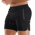 thumbnail image 1 of Mens Athletic Shorts 3 Inch Inseam Loose Fit Running Gym Workout Shorts Breathable Lightweight Summer Outdoor Clothes Black, Size XXL, 1 of 5