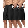 thumbnail image 1 of DAKIMOE 3 Pack Men's Athletic Shorts with Pockets Basketball Shorts Lightweight Quick Dry Gym Workout Shorts for Men, 1 of 6