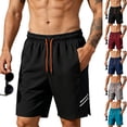 thumbnail image 1 of Mens Athletic Shorts 7 Inch Elastic Waist Lightweight Quick Dry Running Shorts for Workout Running Hiking Turquoise S, 1 of 4
