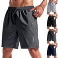 thumbnail image 1 of Mens Athletic Shorts 9" Mesh Basketball Gym Quick Dry Shorts with Pockets for Active Running Workout, Lightweight,M, 1 of 6