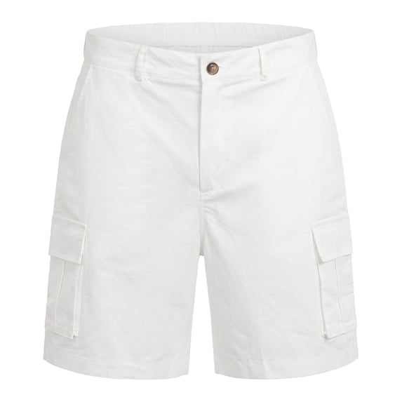 Mens Athletic Shorts Casual Elastic Waist Cargo Shorts Outdoor Loose Fit Pocketed Solid Color Summer Walking Shorts