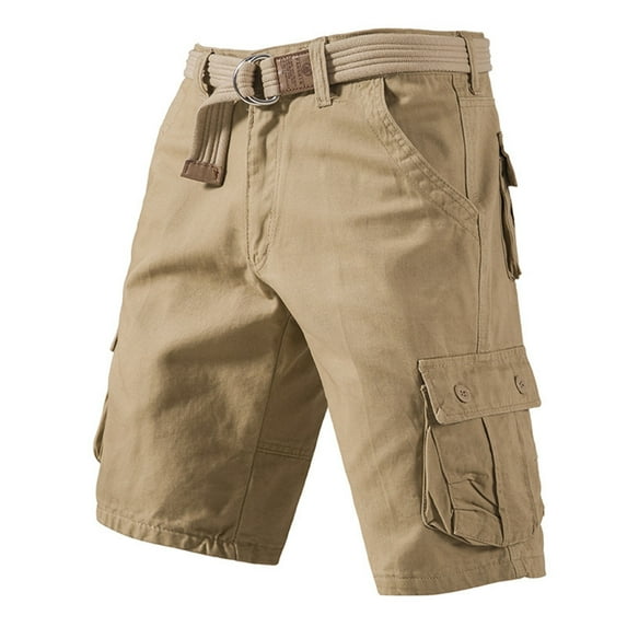 Mens Athletic Shorts Cool Retro Baggy Bermuda Shorts Casual with Large Pockets Khaki 40