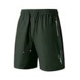 thumbnail image 1 of Mens Athletic Shorts Elastic Waist Drawstring Quick Dry Basketball Shorts Zipper Pockets Summer Hiking Gym Workout Short, S, 1 of 5