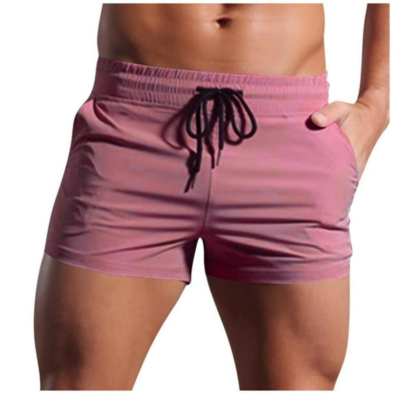 Mens Athletic Shorts Qiggri Men Casual Fashion Solid Shorts With Pocket Elastic Waist Shoort Pants Workout Shorts Men