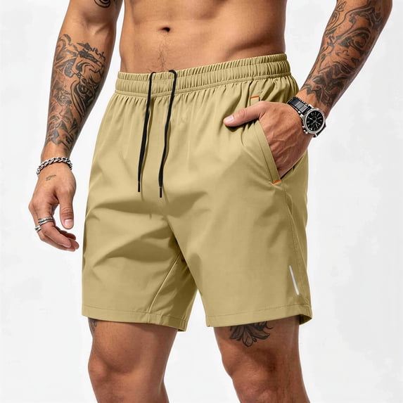 Mens Athletic Shorts Quick Dry Lightweight Gym Workout Shorts Outdoor Basketball Running Short with Zipper Pockets, 3XL