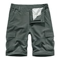 thumbnail image 1 of Mens Athletic Shorts Slim Fit Stretch Denim Ripped Cargo Bermuda Shorts Comfort Flex Waist E 42, 1 of 5